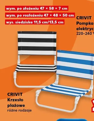 Krzesło plażowe CRIVIT promocja w Kaufland