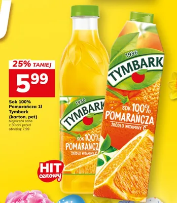 Sok 100% Pomarańcza promocja w Hitpol