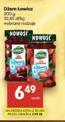 Dżem truskawkowy Łowicz 6kcal promocja w Delikatesy Centrum