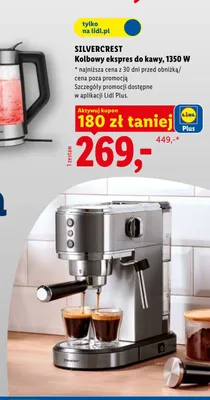 Kolbowy ekspres do kawy SILVERCREST 1350W promocja w Lidl