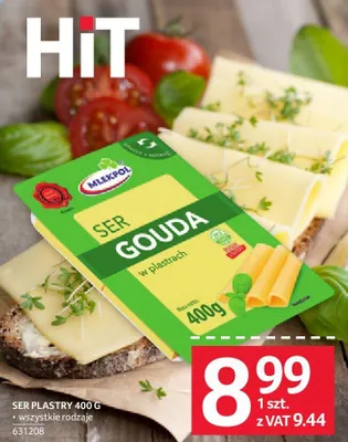Ser plastry Gouda Mlekovita 400 g promocja w Selgros