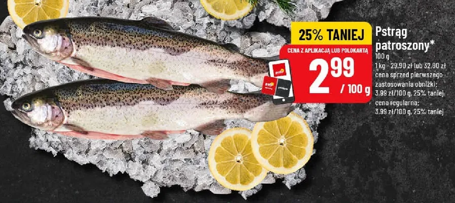 Pstrąg patroszony promocja w POLOmarket