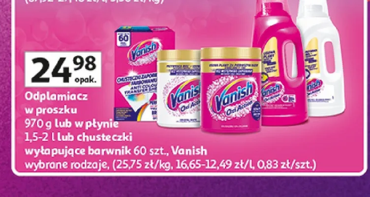 Odplamiacz w płynie Vanish promocja w Auchan