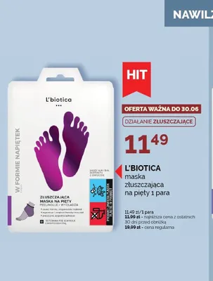 Maska złuszczająca na pięty L'biotica promocja w Super-Pharm