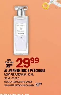 Woda perfumowana Allvernum Iris & Patchouli promocja w Drogerie Natura