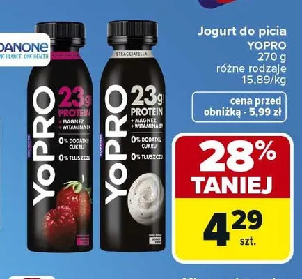 Jogurt do picia YoPRO Danone promocja w Carrefour