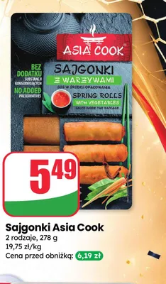 Sajgonki z warzywami Asia Cook promocja w Dino