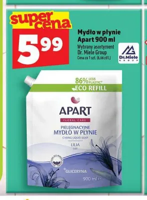 Mydło w płynie Apart Floral Care Lilia zapas promocja w TOPAZ