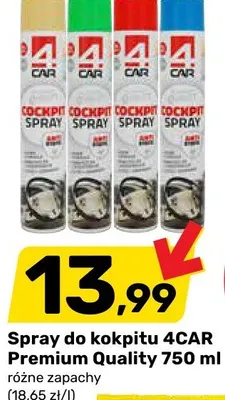 Spray do kokpitu 4CAR Premium Quality 750 ml promocja w Bricomarche