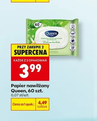 Papier nawilżany Queen promocja w Biedronka