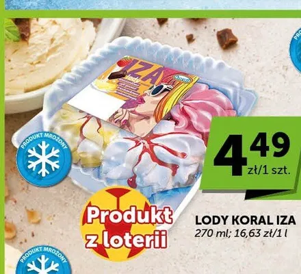 Lody Koral Iza promocja w Groszek