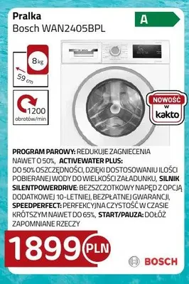 Pralka Bosch WAN2405BPL promocja w kakto.pl