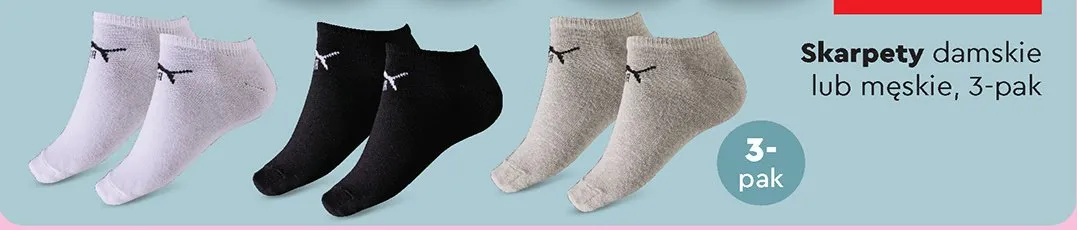 Skarpety damskie lub męskie 3-pak promocja w Biedronka