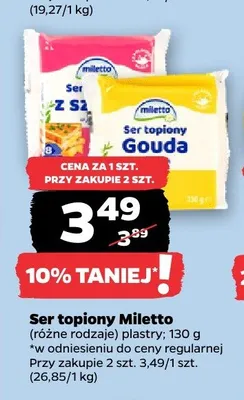 Ser topiony Miletto Gouda promocja w Netto