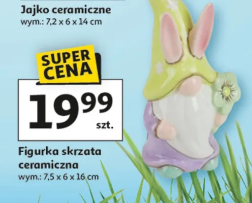 Figurka skrzata ceramiczna promocja w Auchan