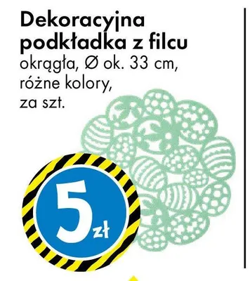 Dekoracyjna podkładka z filcu promocja w Tedi