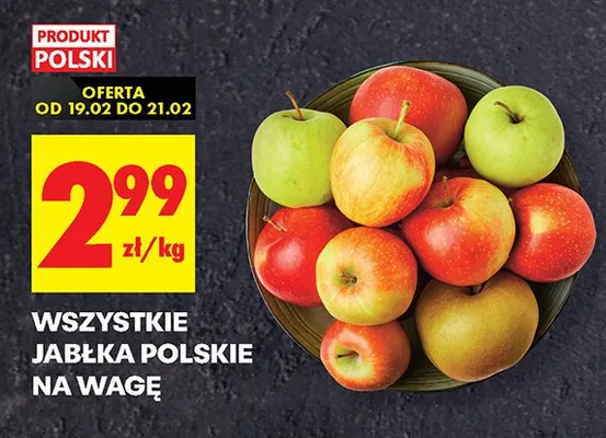 Jabłka polskie na wagę promocja w Biedronka
