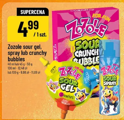 Zozole sour gel, spray lub crunchy bubbles promocja w POLOmarket