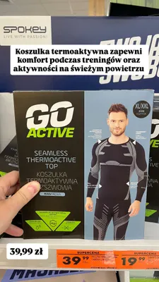 Koszulka termoaktywna bezszwowa męska Go Active promocja w Biedronka