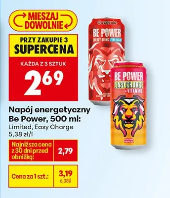 Napój energetyczny Limited promocja w Biedronka