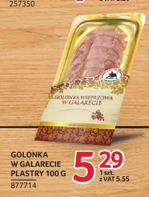 Golonka w galarecie plastry ZMB Białystok promocja w Selgros