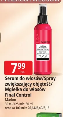 Serum do włosów Final Control Marion promocja w Leclerc