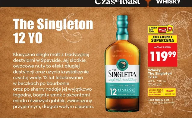 Whisky The Singleton 12 YO promocja w Biedronka