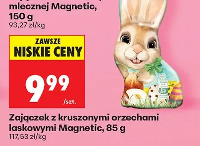 Zając z kruszonym orzechami i laskami mlecznej czekolady promocja w Biedronka