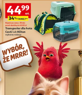 Transporter dla kota Casti lub Hilton wybrane rodzaje promocja w Auchan