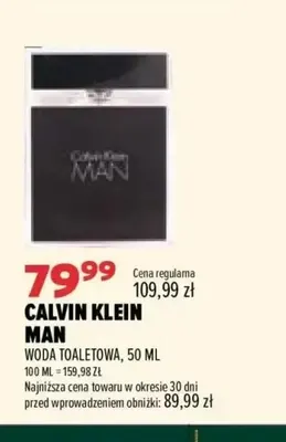 Woda toaletowa Calvin Klein Man promocja w Drogerie Natura