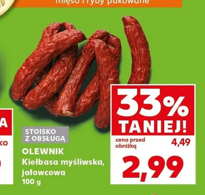 Kiełbasa myśliwska Olewnik promocja w Kaufland