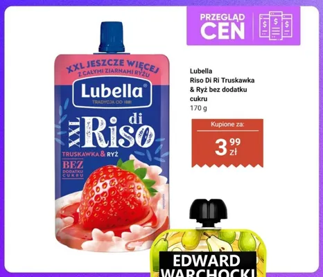Deser ryżowy Lubella di Riso truskawka ryż bez dodatku cukru promocja w Dino