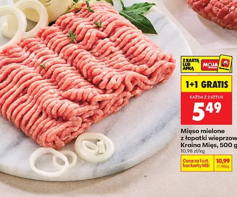 Mięso mielone z łopatki wieprzowej promocja w Biedronka