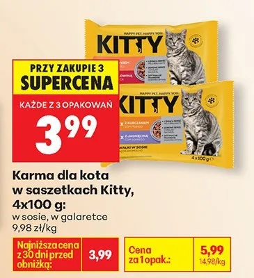 Karma dla kota w saszetkach w galaretce promocja w Biedronka