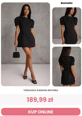 Sukienka taliowana bombka Renee promocja w Renee