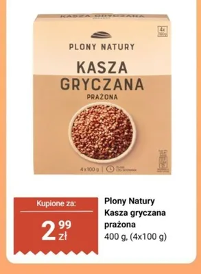 Kasza gryczana prażona Plony Natury 4-pak promocja w Biedronka