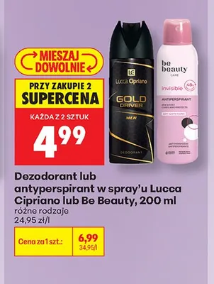 Dezodorant w spray'u Lucca Cipriano Gold Driver promocja w Biedronka