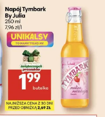 Napój Tymbark By Julia malina marakuja promocja w Delikatesy Centrum