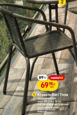Krzesło Bari Tinia promocja w Castorama