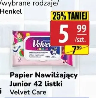 Papier nawilżający Velvet Junior promocja w API Market