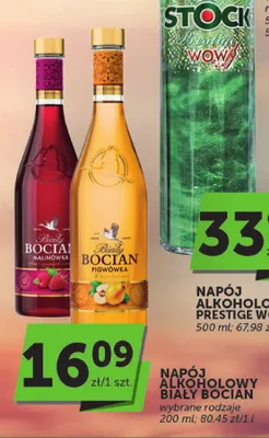 Napój alkoholowy Biały Bocian Malinówka promocja w ABC