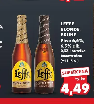 Piwo Leffe Brune promocja w Kaufland