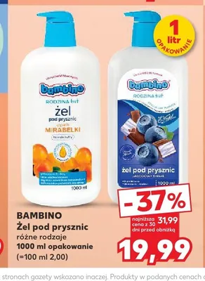 Żel pod prysznic Bambino o zapachu jagodowym promocja w Kaufland