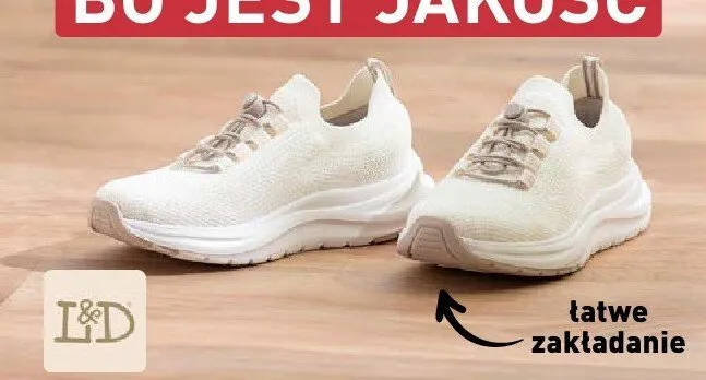 Sneakersy wsuwane dziecięce L&D białe promocja w Aldi