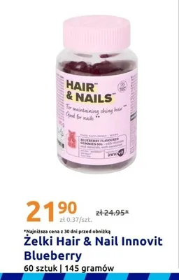 Żelki Hair & Nail Blueberry Innovit promocja w Action