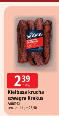 Kiełbasa krucha szwagra Krakus promocja w Leclerc