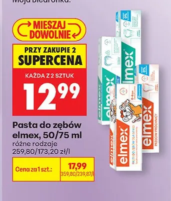Pasta do zębów elmex 0-6 lat promocja w Biedronka