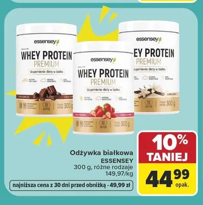 Odżywka białkowa Essensey Whey Protein Premium czekoladowa promocja w Carrefour Market