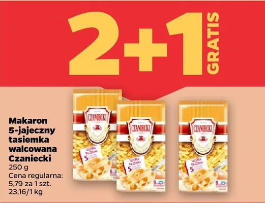 Makaron 5-jajeczny tasiemka walcowana promocja w Netto