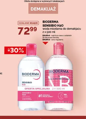 Woda micelarna do demakijażu Sensibio H2O 2-pak Bioderma promocja w Ziko Dermo